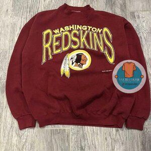 NFL Washington Redskin maroon color Crewneck Sweatshirt shirt y2k